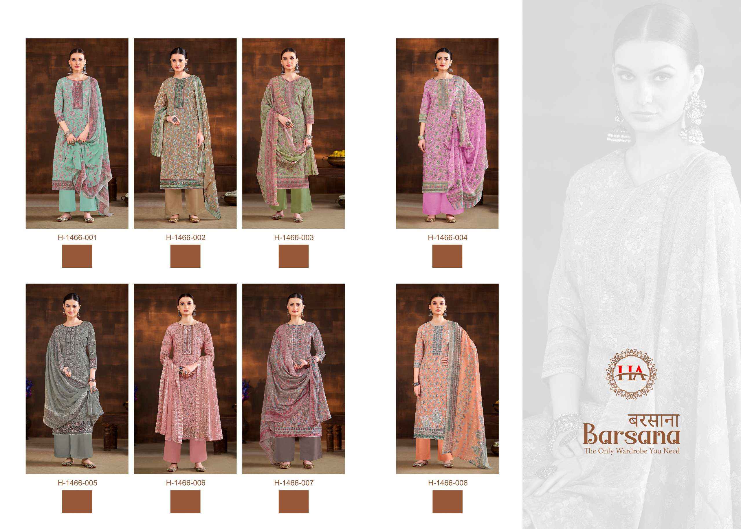 HARSHIT FASHION HUB BARSANA COTTON SALWAR SUITS ( 8 PCS CATALOG )