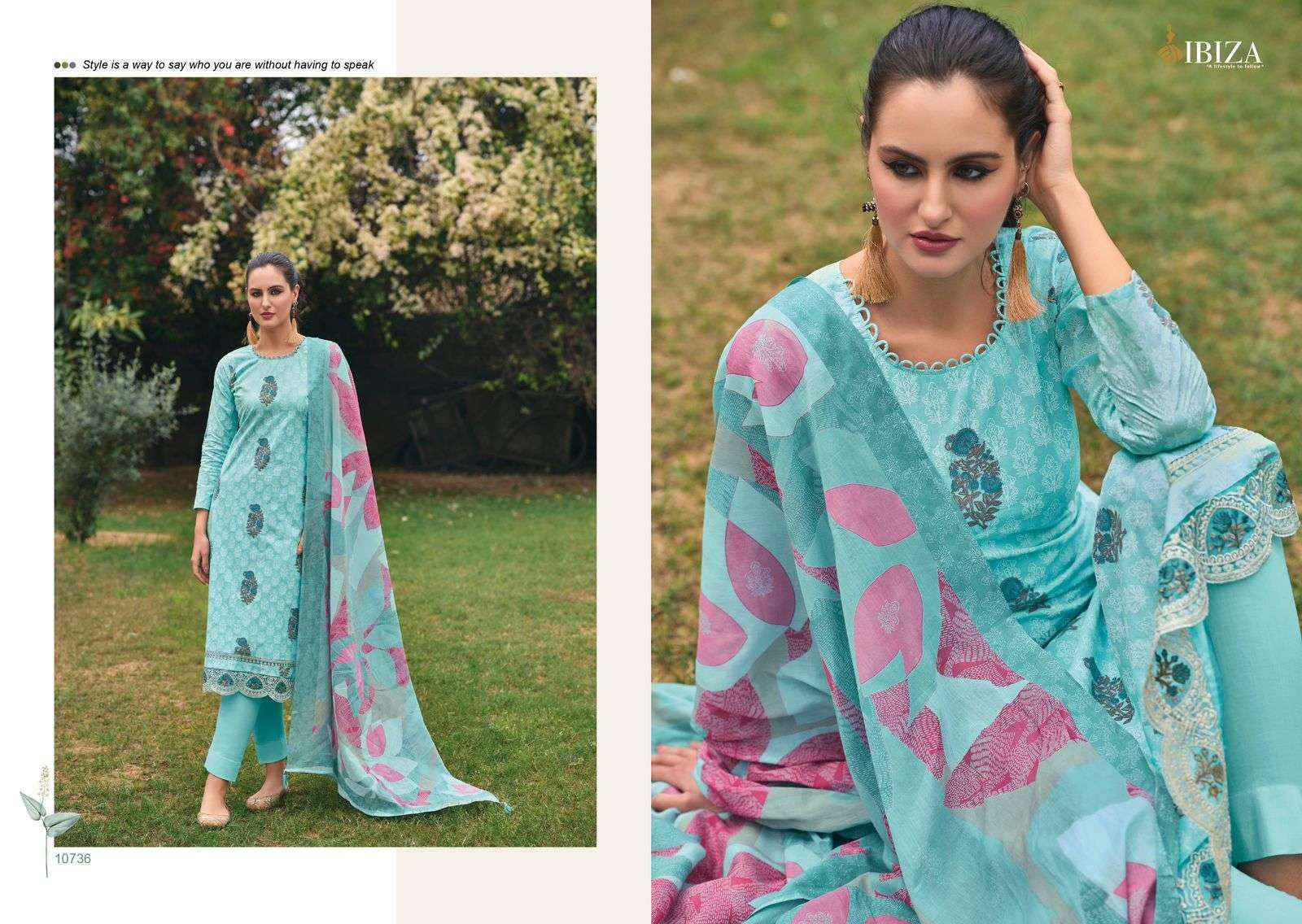 IBIZA EMILY VOL 2 LAWN COTTON DESIGNER DRESS MATERIAL ( 8 PCS CATALOG )