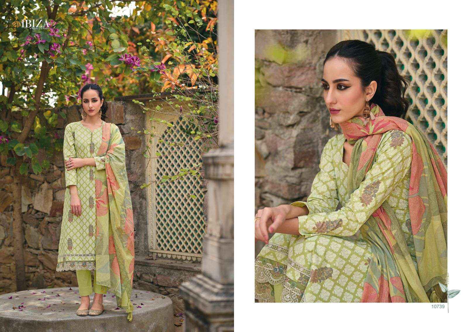 IBIZA EMILY VOL 2 LAWN COTTON DESIGNER DRESS MATERIAL ( 8 PCS CATALOG )