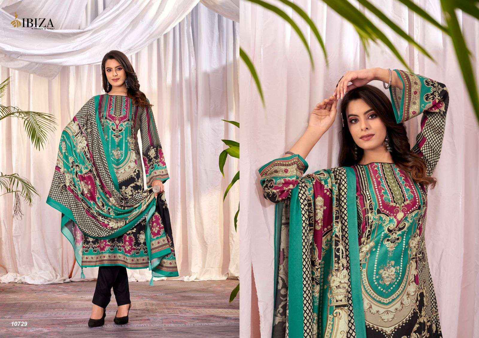 IBIZA KELENA MUSLIN FANCY DESIGNER SUITs ( 4 PCS CATALOG )