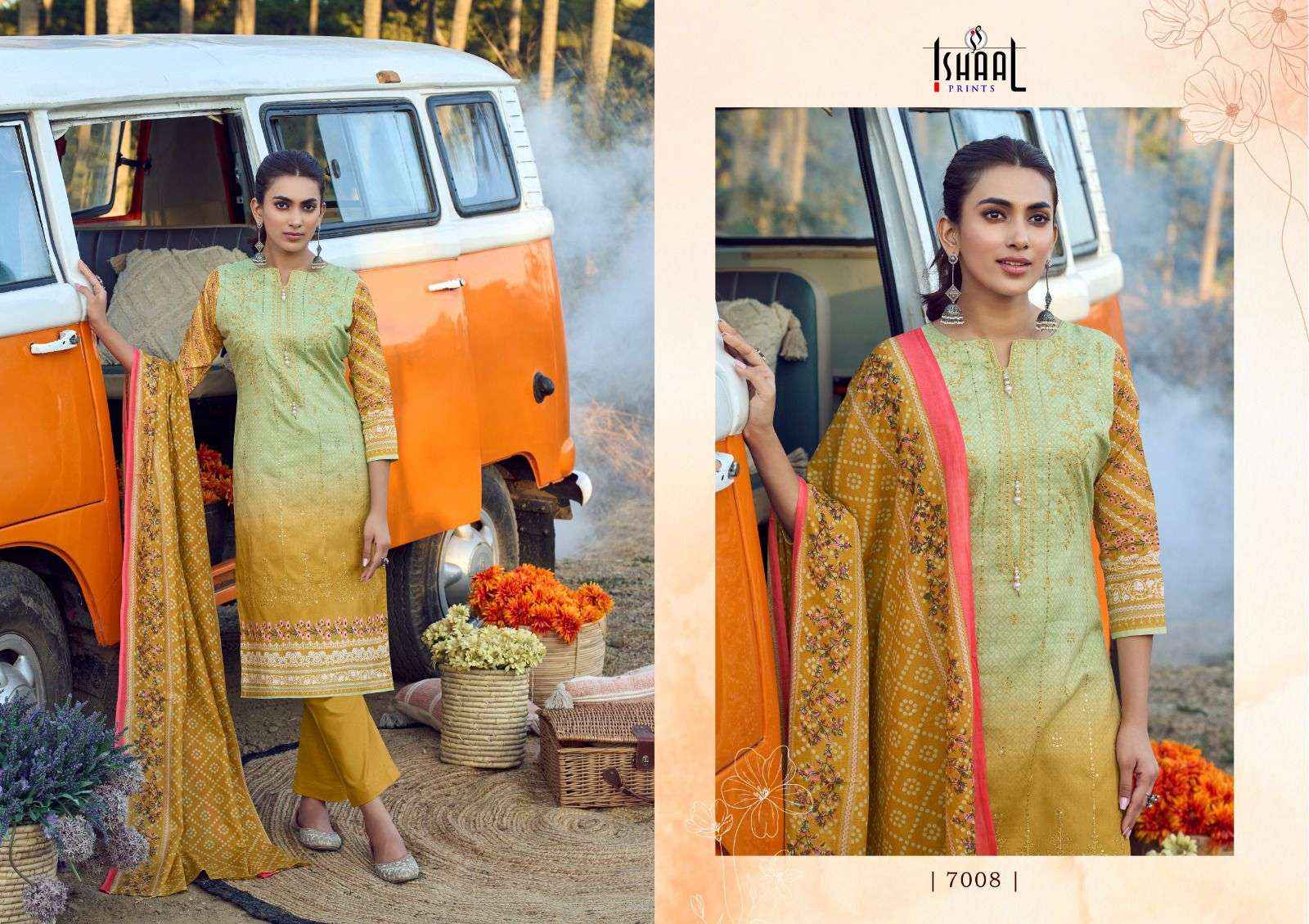 ISHAAL PRINTS EMBROIDERED VOL 7 LAWN COTTON SALWAR SUIT ( 10 PCS CATALOG )