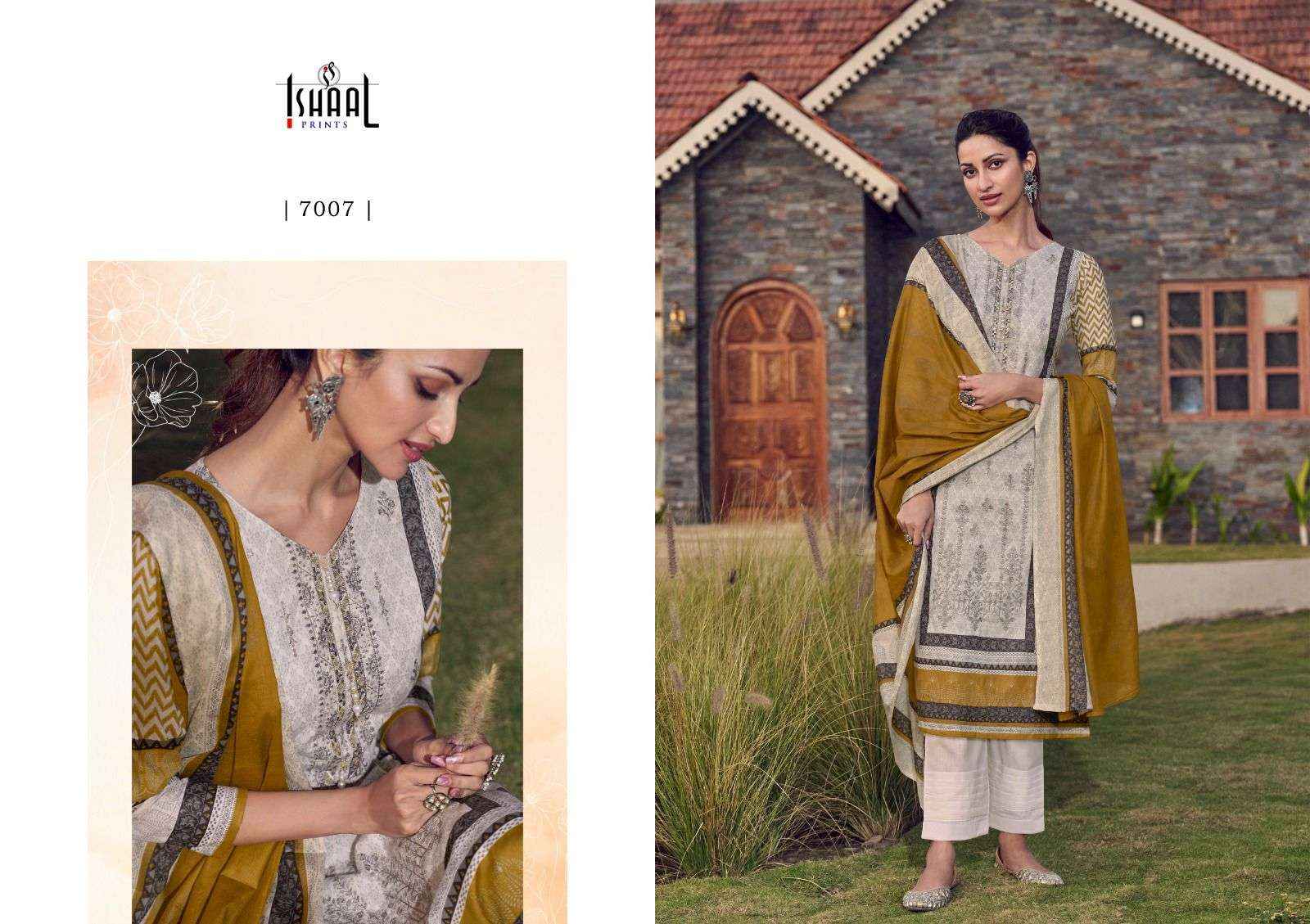 ISHAAL PRINTS EMBROIDERED VOL 7 LAWN COTTON SALWAR SUIT ( 10 PCS CATALOG )