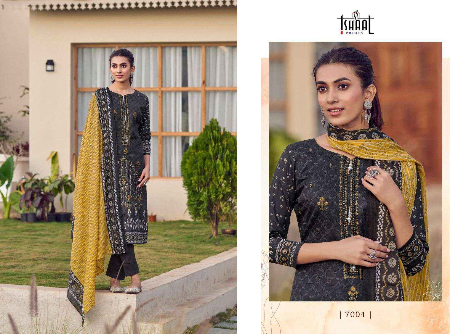 ISHAAL PRINTS EMBROIDERED VOL 7 LAWN COTTON SALWAR SUIT ( 10 PCS CATALOG )