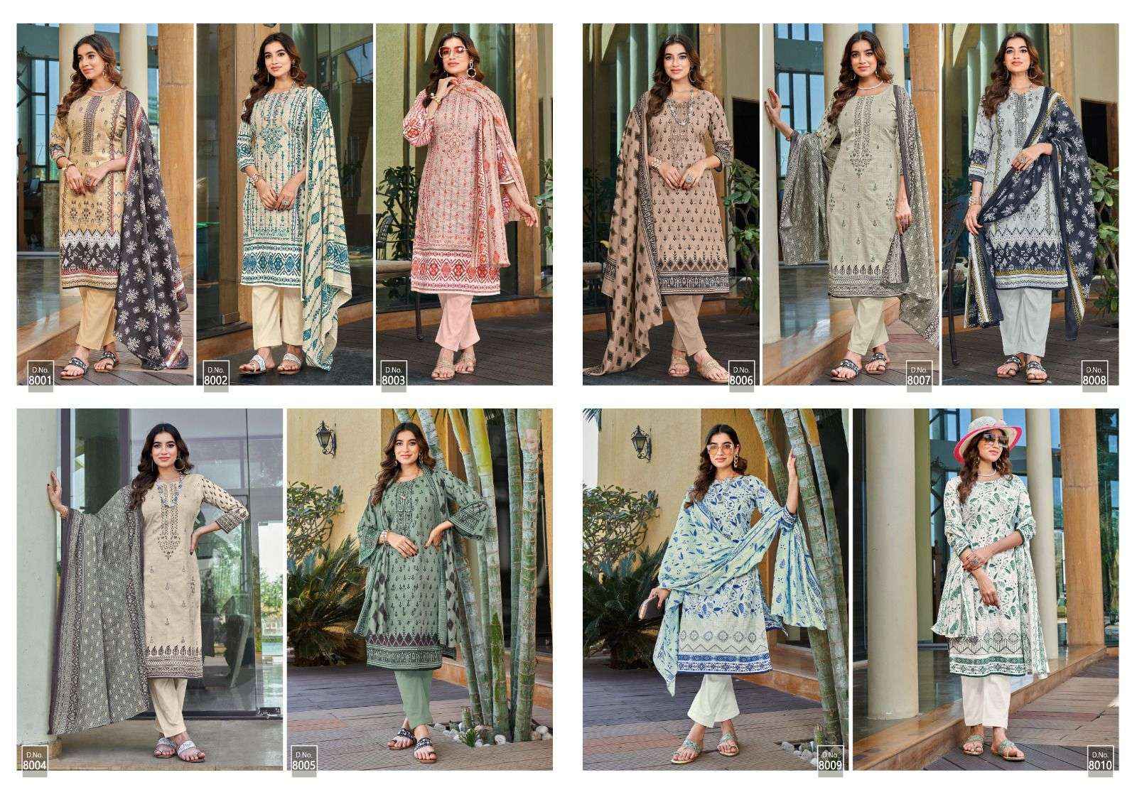 ISHAAL PRINTS EMBROIDERED VOL 8 LAWN SALWAR SUITS ( 10 PCS CATALOG )