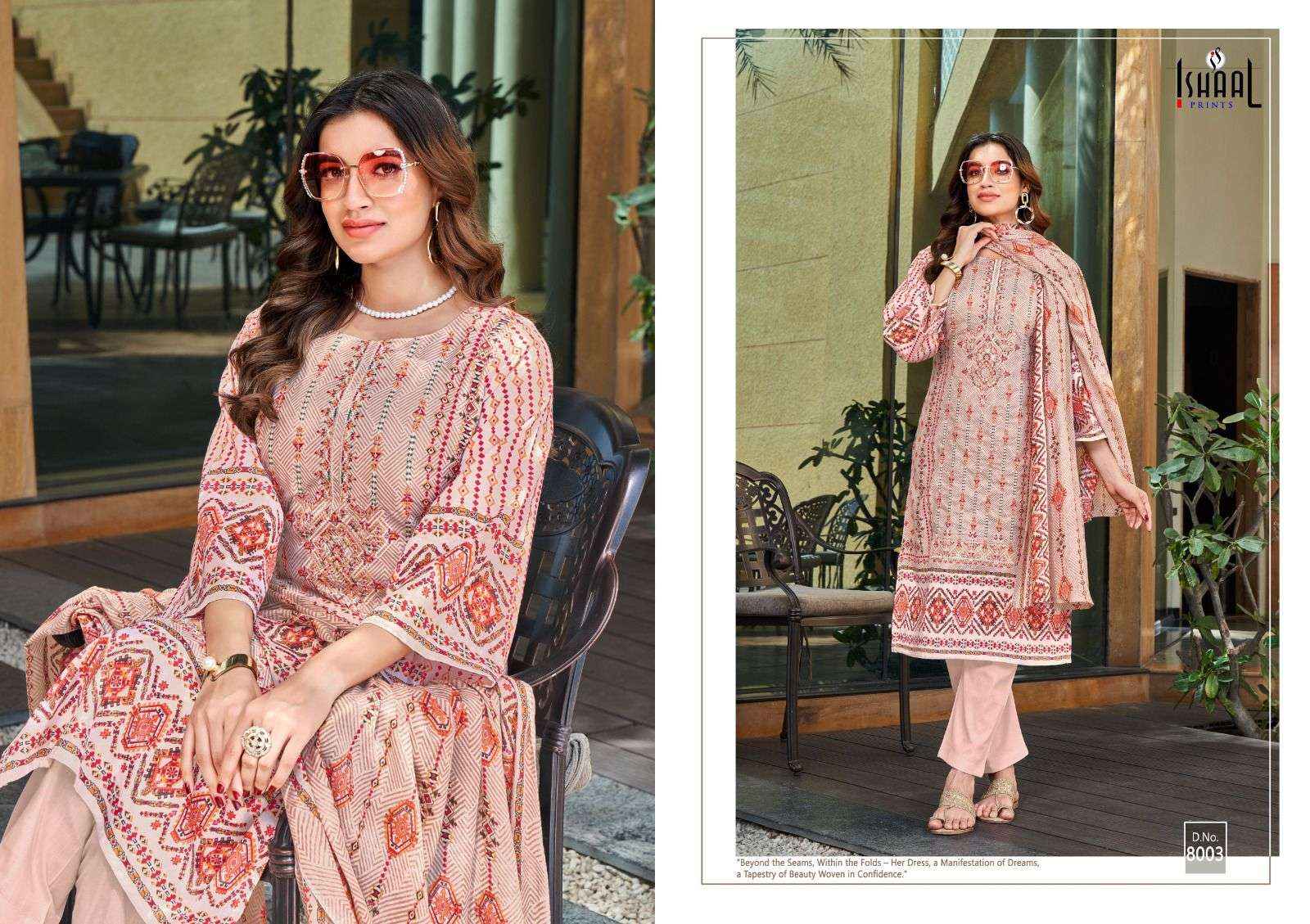 ISHAAL PRINTS EMBROIDERED VOL 8 LAWN SALWAR SUITS ( 10 PCS CATALOG )