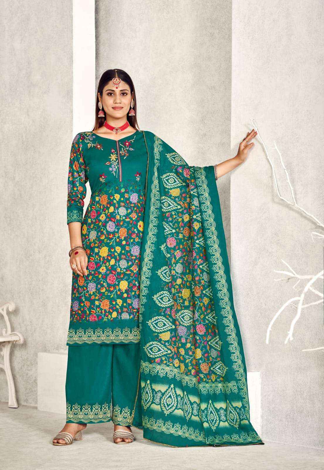 JT COTTON ASIANA JAM SATIN BRANDED LADIES DRESS MATERIAL