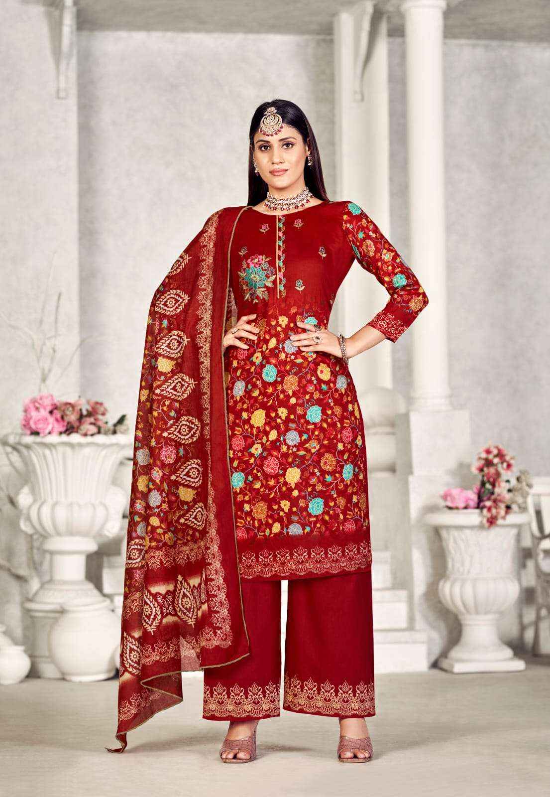 JT COTTON ASIANA JAM SATIN BRANDED LADIES DRESS MATERIAL