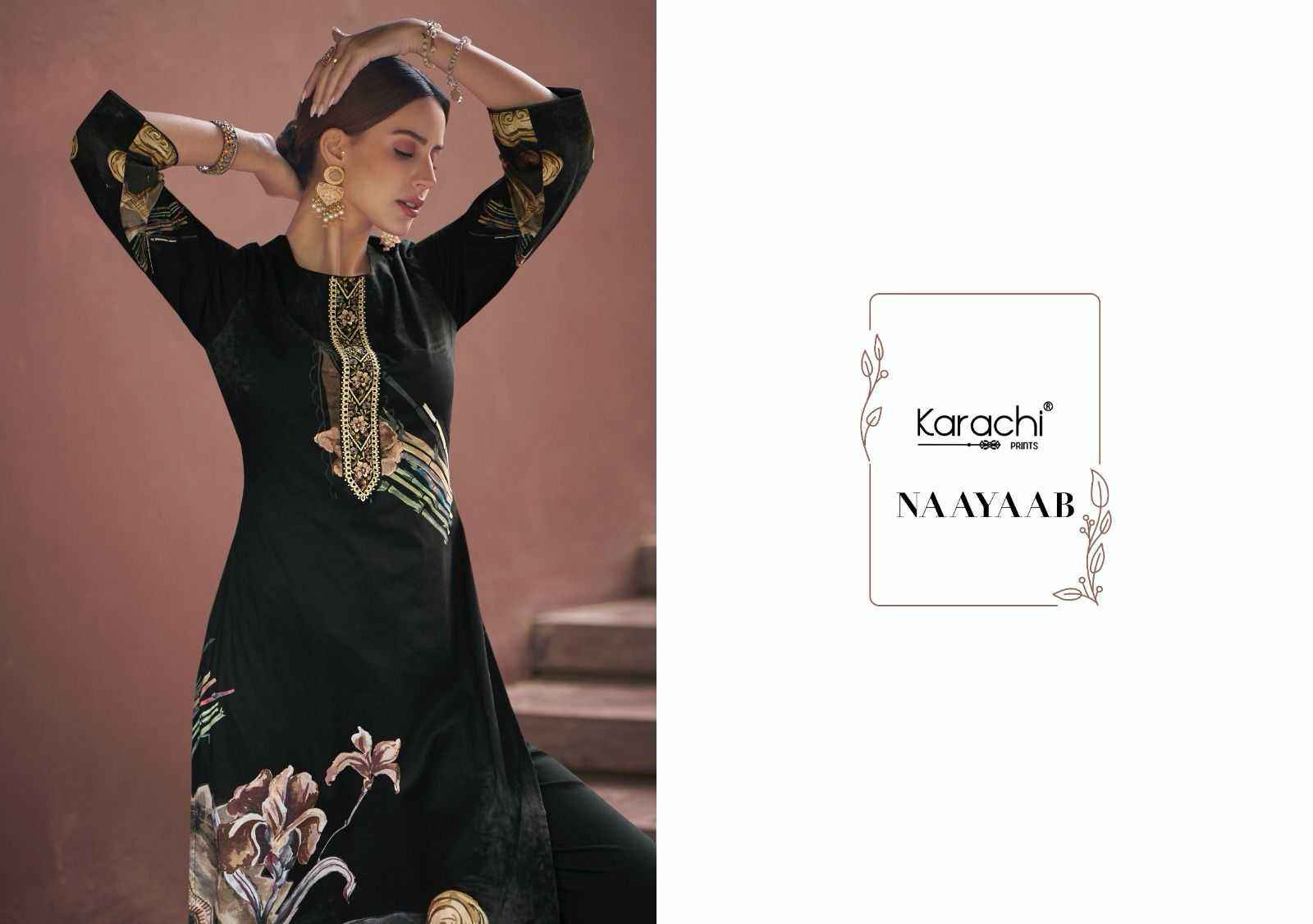 KARACHI PRINTS NAAYAAB LADIES DESIGNER SUITS ( 6 PCS CATALOG )