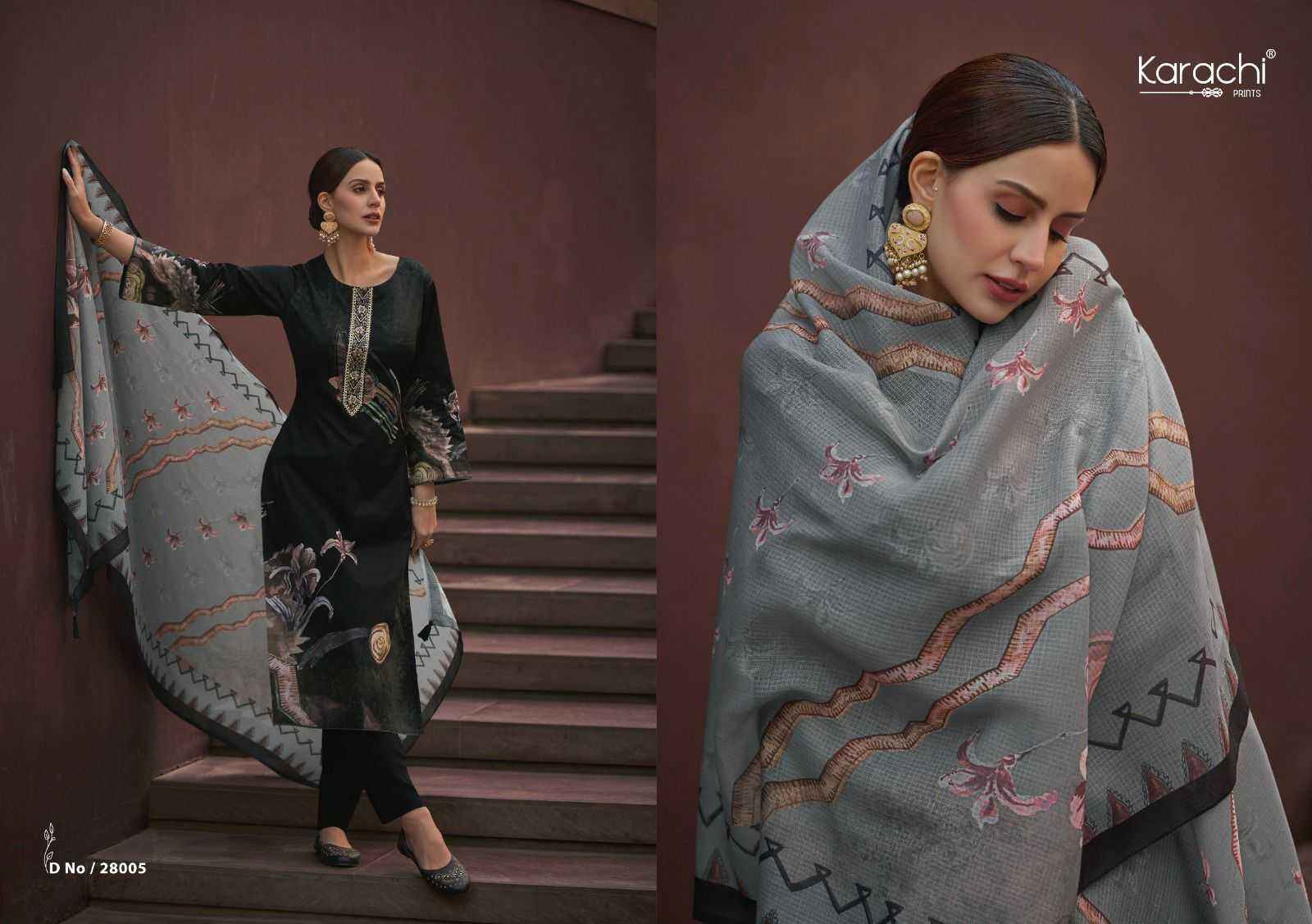 KARACHI PRINTS NAAYAAB LADIES DESIGNER SUITS ( 6 PCS CATALOG )