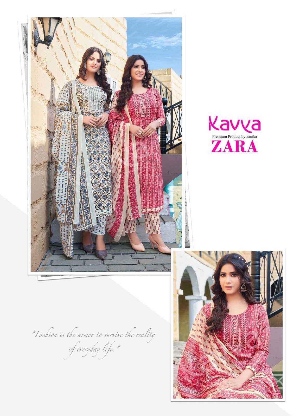 KAVYA ZARA VOL 14 COTTON  DESIGNER READYMADE SUITS ( 10 PCS CATALOG )