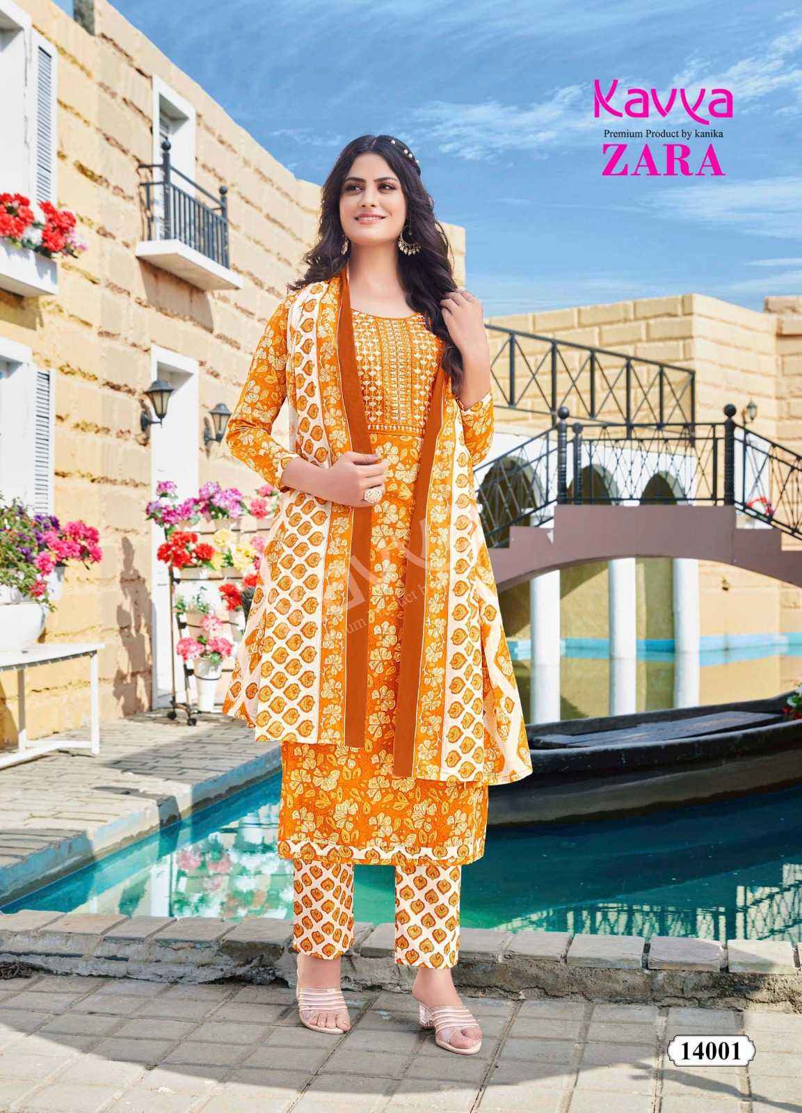 KAVYA ZARA VOL 14 COTTON  DESIGNER READYMADE SUITS ( 10 PCS CATALOG )