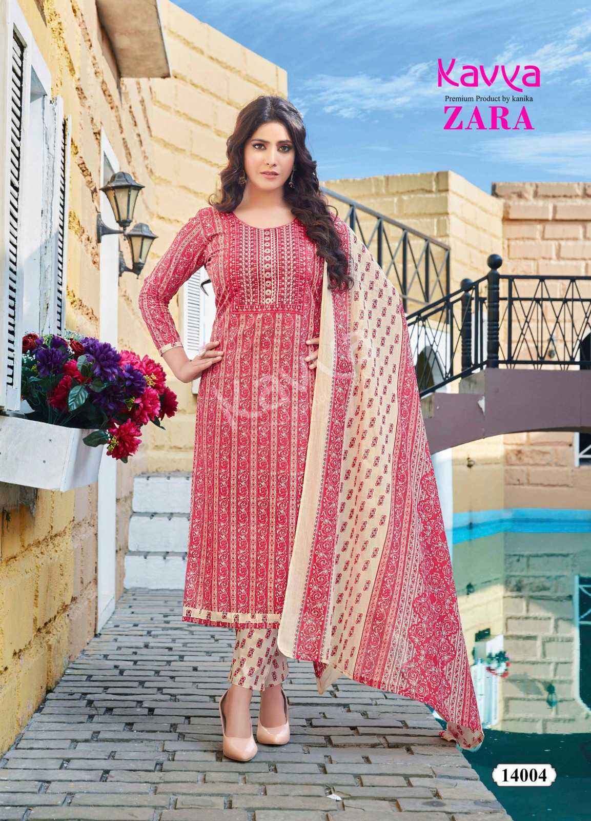 KAVYA ZARA VOL 14 COTTON  DESIGNER READYMADE SUITS ( 10 PCS CATALOG )