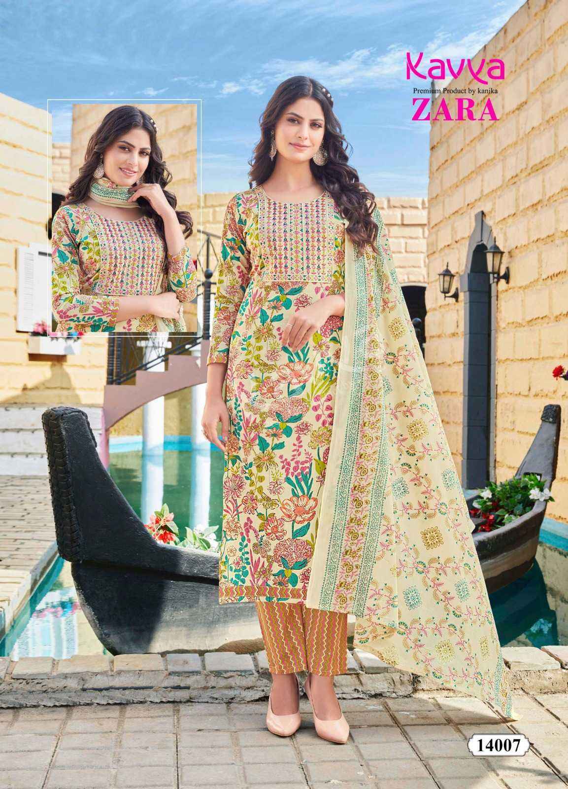 KAVYA ZARA VOL 14 COTTON  DESIGNER READYMADE SUITS ( 10 PCS CATALOG )