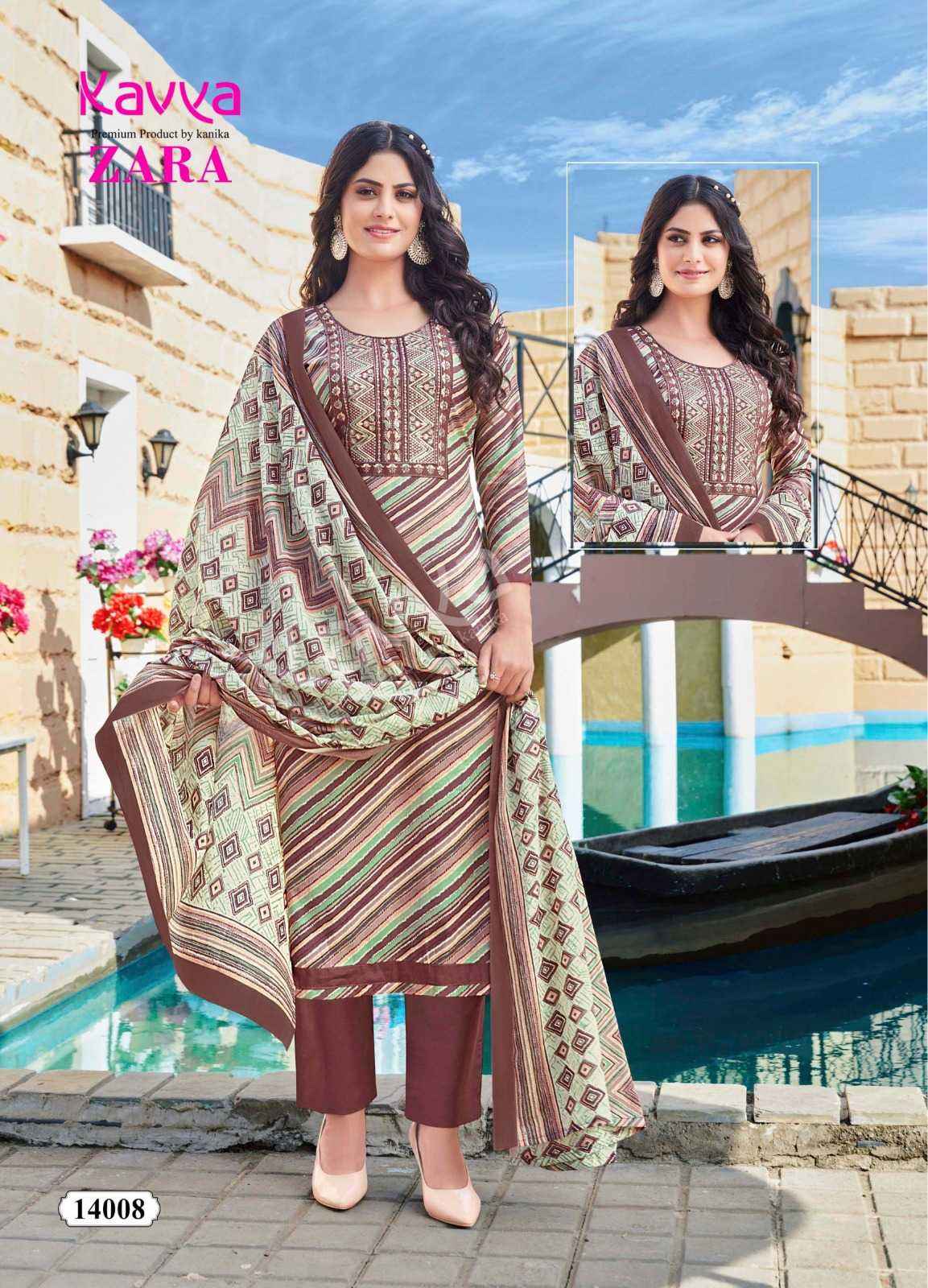 KAVYA ZARA VOL 14 COTTON  DESIGNER READYMADE SUITS ( 10 PCS CATALOG )