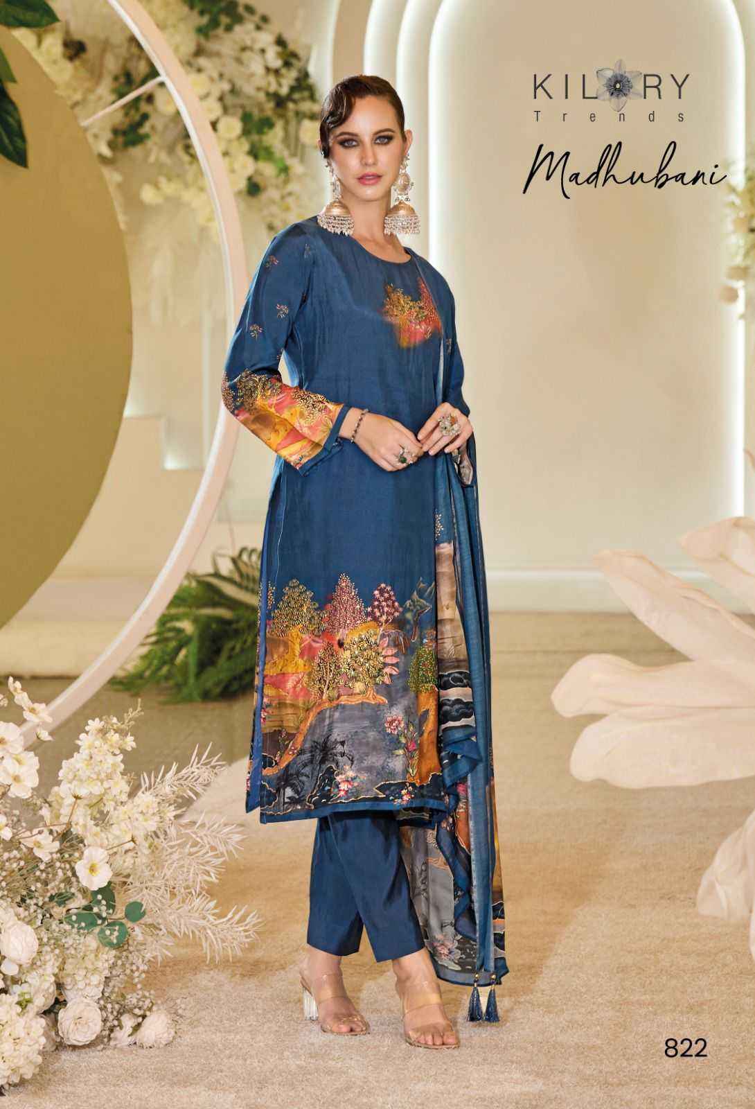 KILORY TRENDS MADHUBANI MUSLIN SALWAR KAMEEZ ( 6 PCS CATALOG )