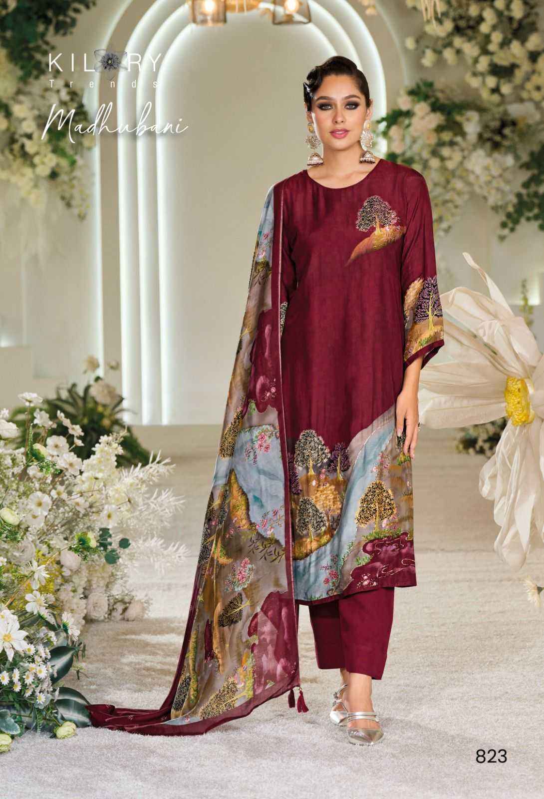 KILORY TRENDS MADHUBANI MUSLIN SALWAR KAMEEZ ( 6 PCS CATALOG )