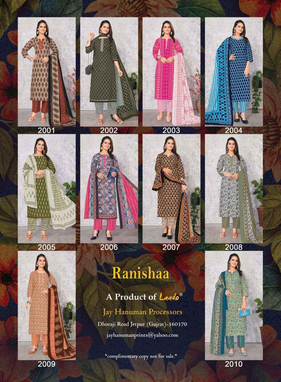 LAADO RANISHAA VOL 2 COTTON KURTI COMBO SET ( 10 PCS CATALOG )