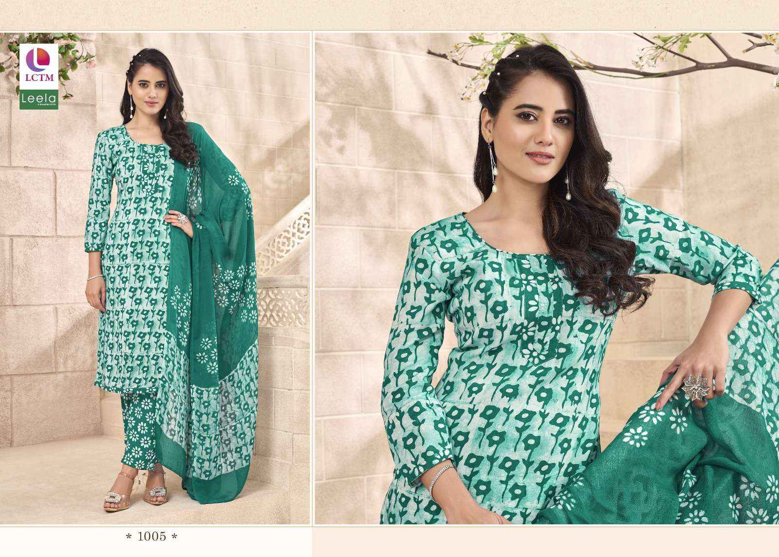 LEELA AARZU COTTON BATIK PRINT SALWAR SUITS ( 6 PCS CATALOG )