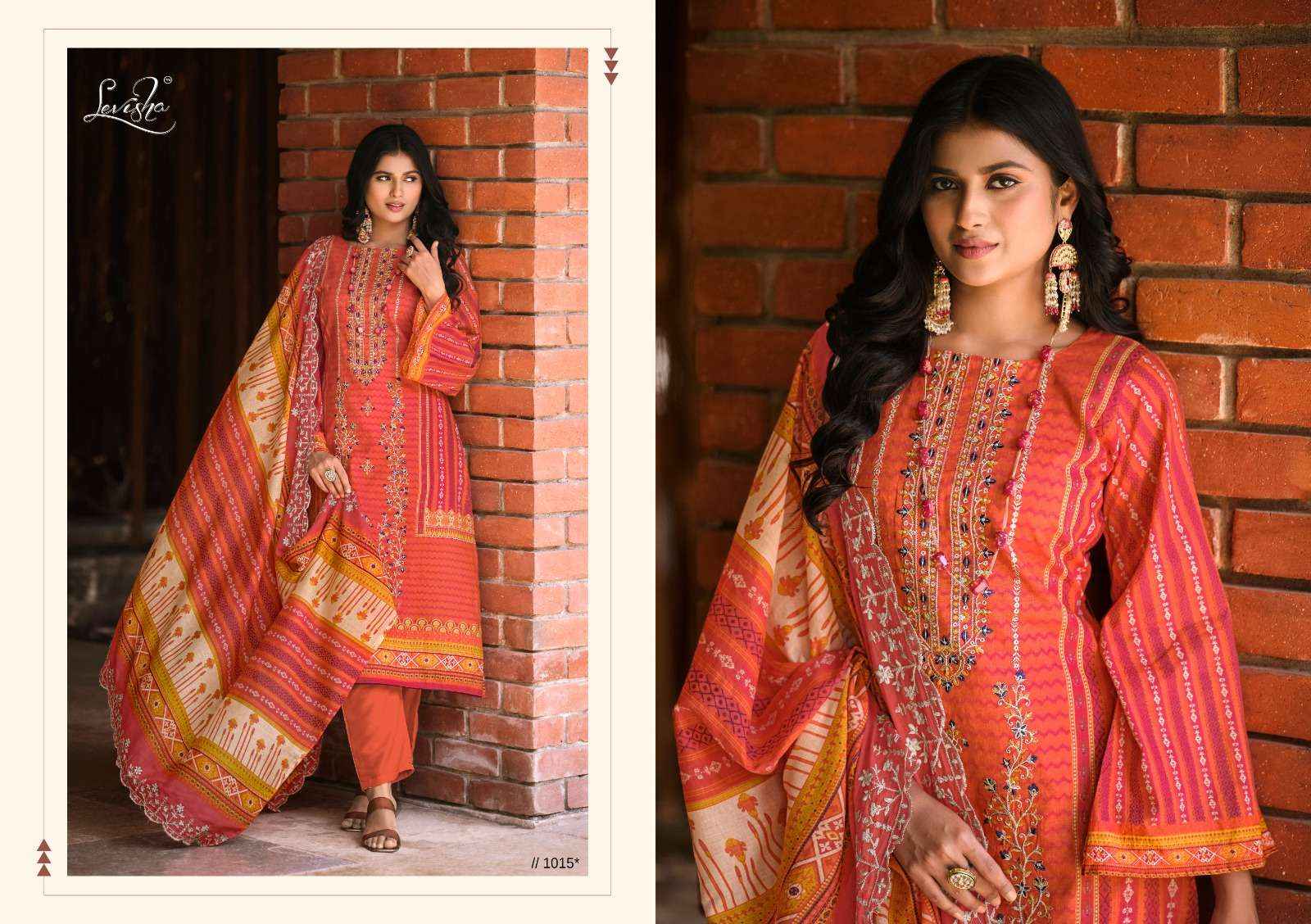 LEVISHA BINSAEED CAMBRIC COTTON DRESS MATERIAL ( 8 PCS CATALOG )