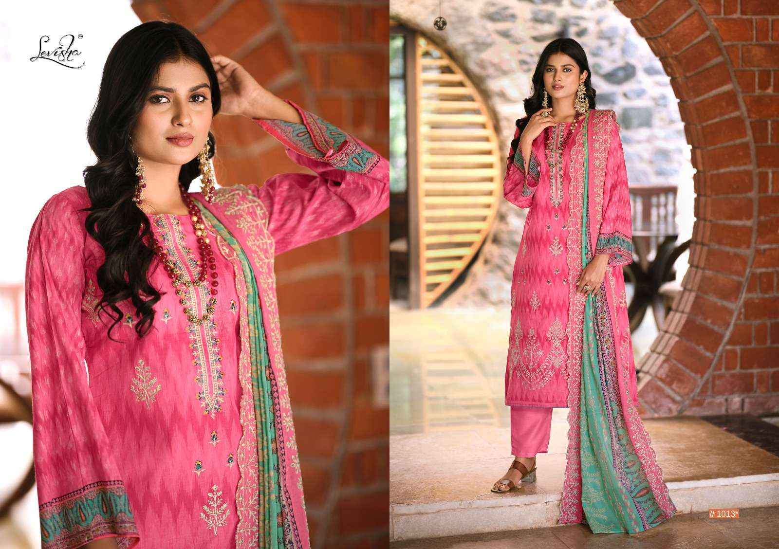 LEVISHA BINSAEED CAMBRIC COTTON DRESS MATERIAL ( 8 PCS CATALOG )