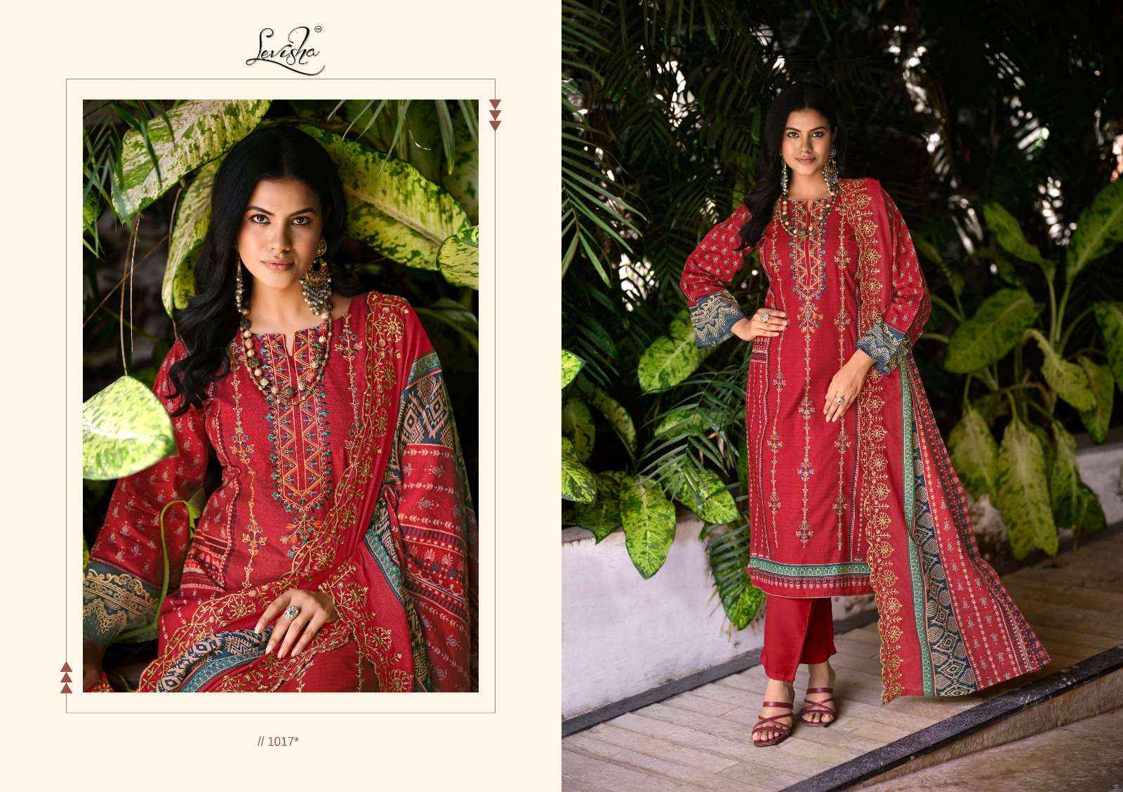 LEVISHA BINSAEED CAMBRIC COTTON DRESS MATERIAL ( 8 PCS CATALOG )