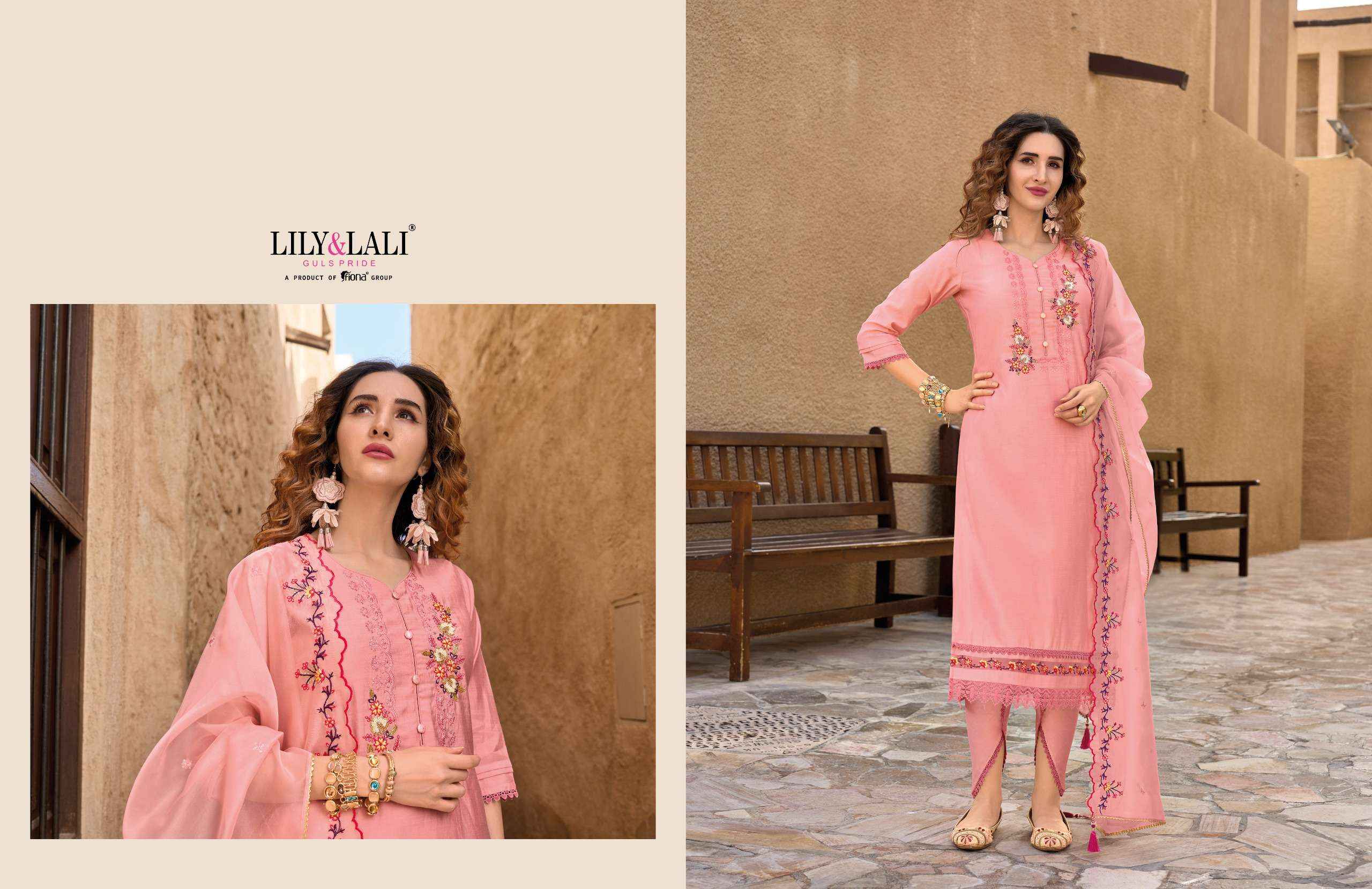 LILY AND LALI MIRAAN FANCY DESIGNER SILK SUITS ( 6 PCS CATALOG )