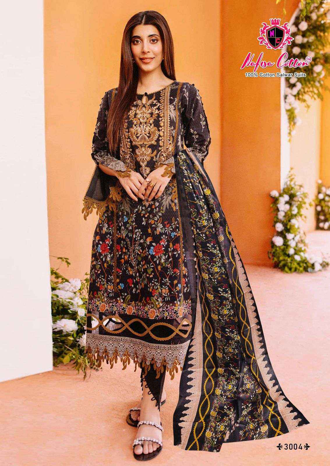 NAFISA COTTON MAHERA KARACHI SUITS VOL-3 SALWAR KAMEEZ ( 6 PCS CATALOG )