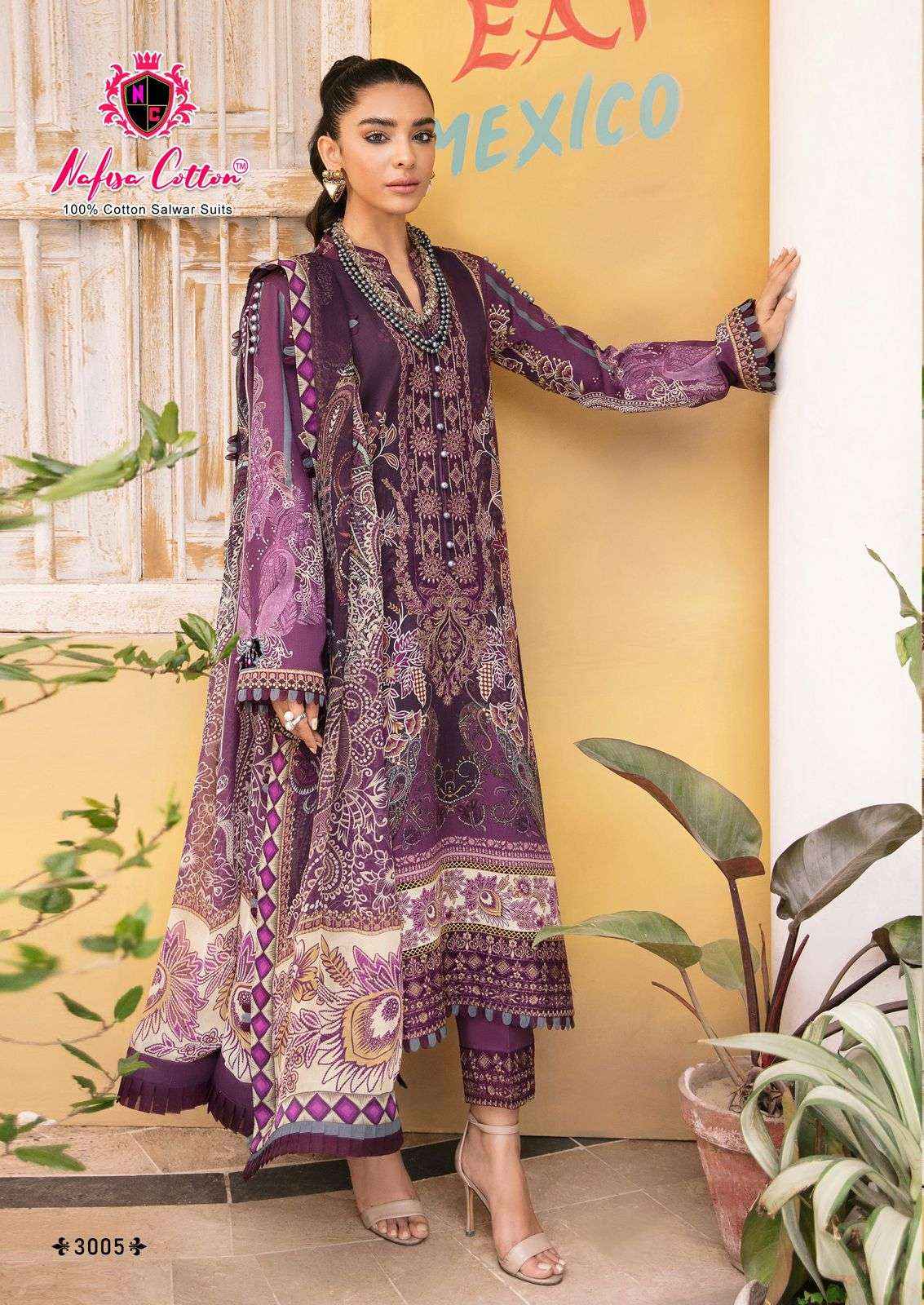 NAFISA COTTON MAHERA KARACHI SUITS VOL-3 SALWAR KAMEEZ ( 6 PCS CATALOG )