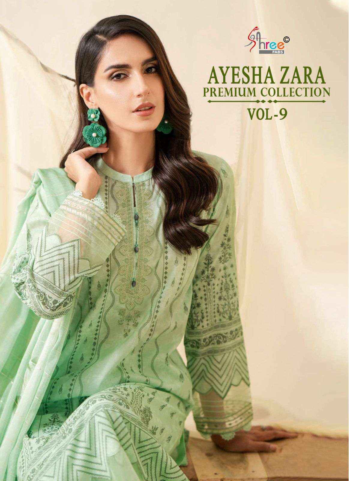 SHREE FABS AYESHA ZARA PREMIUM COLLECTION VOL-9 PAKISTANI SUITS ( 6 PCS CATALOG )