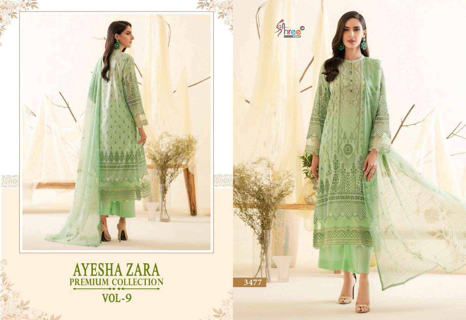 SHREE FABS AYESHA ZARA PREMIUM COLLECTION VOL-9 PAKISTANI SUITS ( 6 PCS CATALOG )