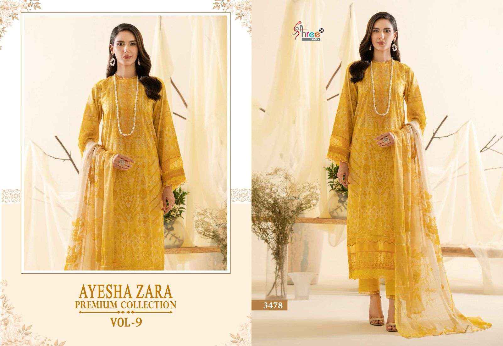 SHREE FABS AYESHA ZARA PREMIUM COLLECTION VOL-9 PAKISTANI SUITS ( 6 PCS CATALOG )