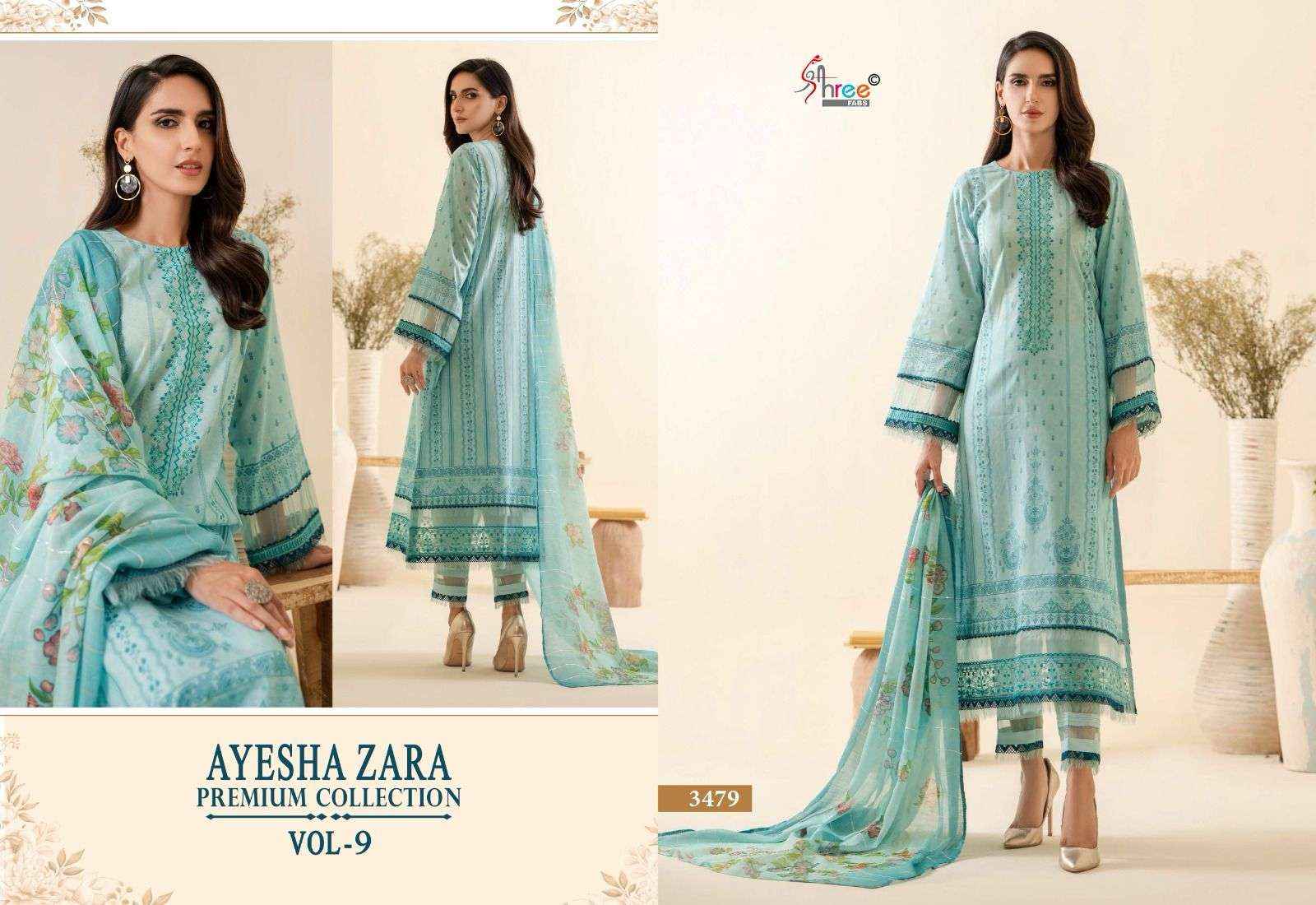 SHREE FABS AYESHA ZARA PREMIUM COLLECTION VOL-9 PAKISTANI SUITS ( 6 PCS CATALOG )