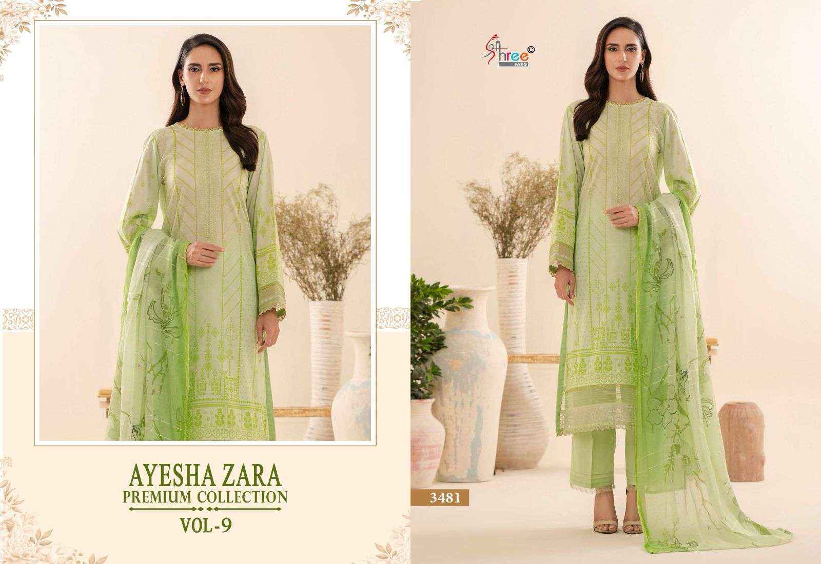 SHREE FABS AYESHA ZARA PREMIUM COLLECTION VOL-9 PAKISTANI SUITS ( 6 PCS CATALOG )