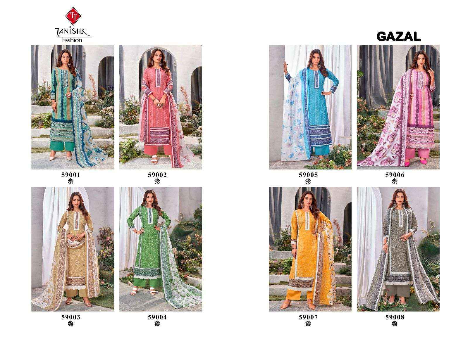 TANISHK FASHION GAZAL COTTON SALWAR KAMEEZ ( 8 PCS CATALOG )