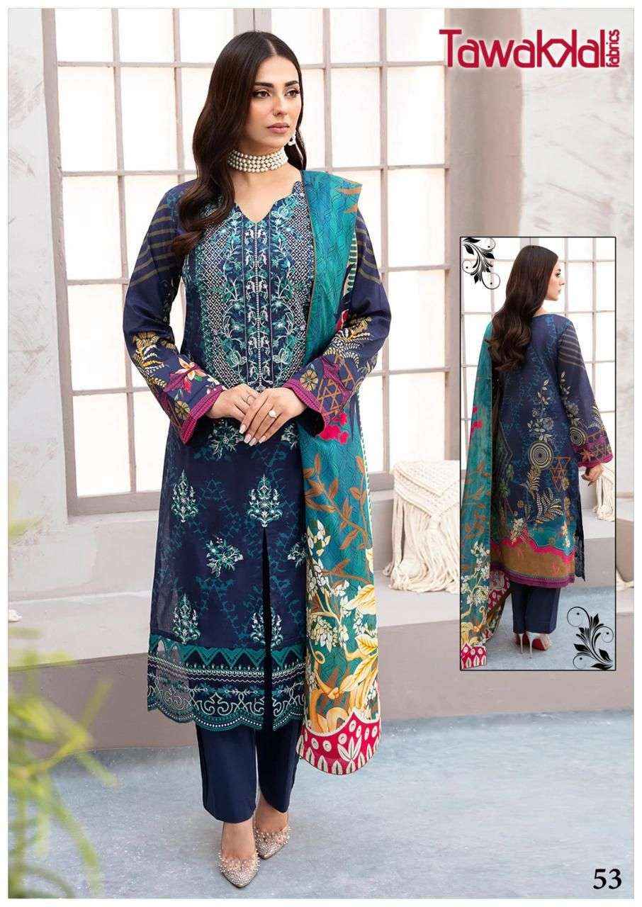 TAWAKKAL FABRICS MEHROZ VOL 6 PAKISTANI SALWAR KAMEEZ ( 10 PCS CATALOG )