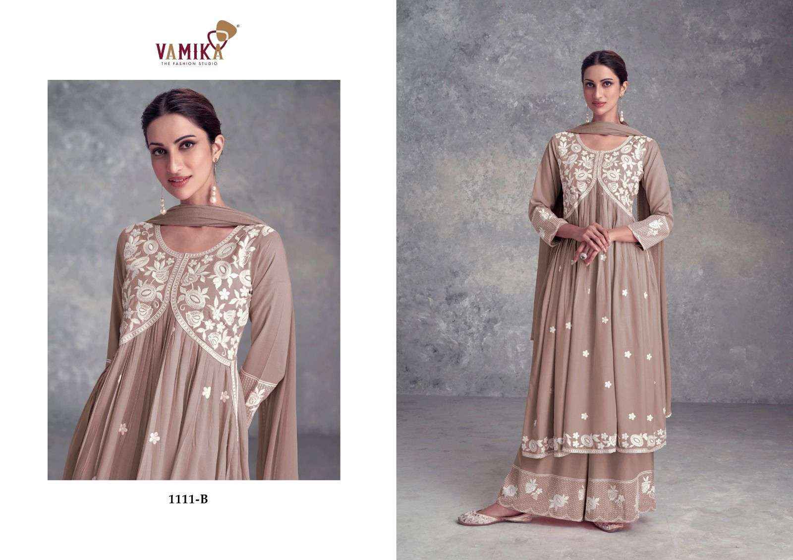 VAMIKA AADHIRA VOL 9 LAKHNOWI READYMADE SUITS ( 5 PCS CATALOG )