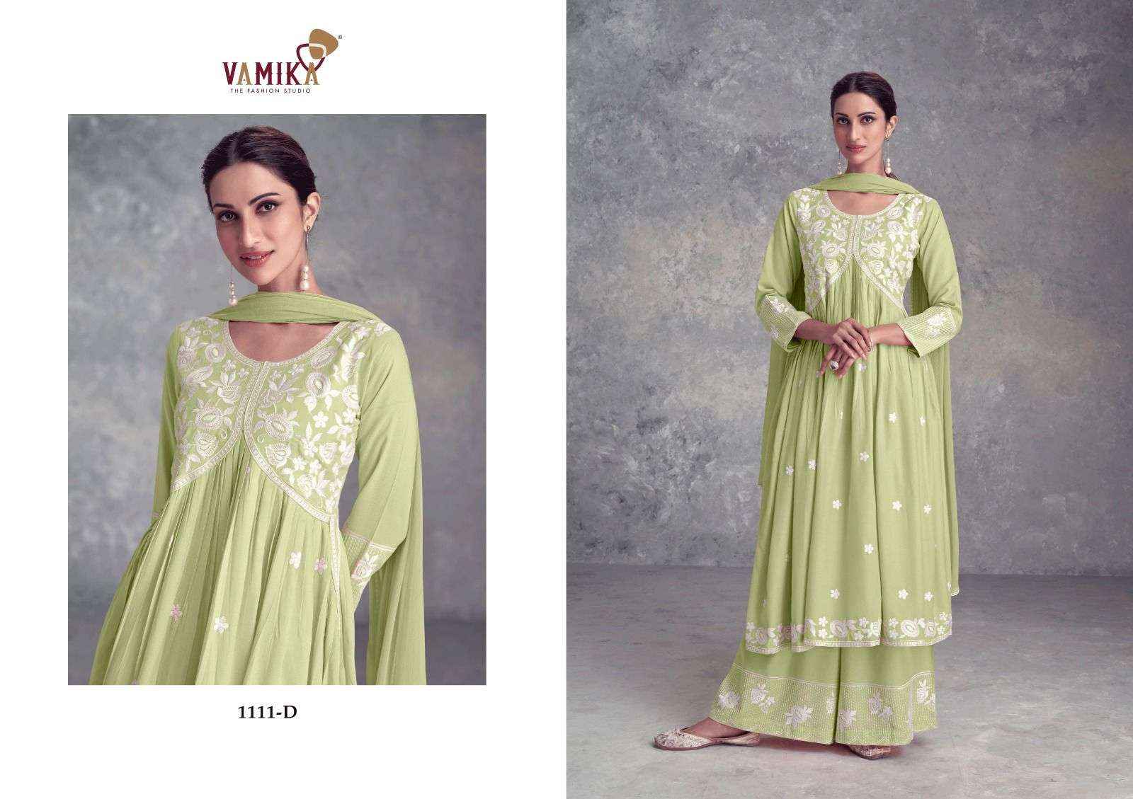 VAMIKA AADHIRA VOL 9 LAKHNOWI READYMADE SUITS ( 5 PCS CATALOG )