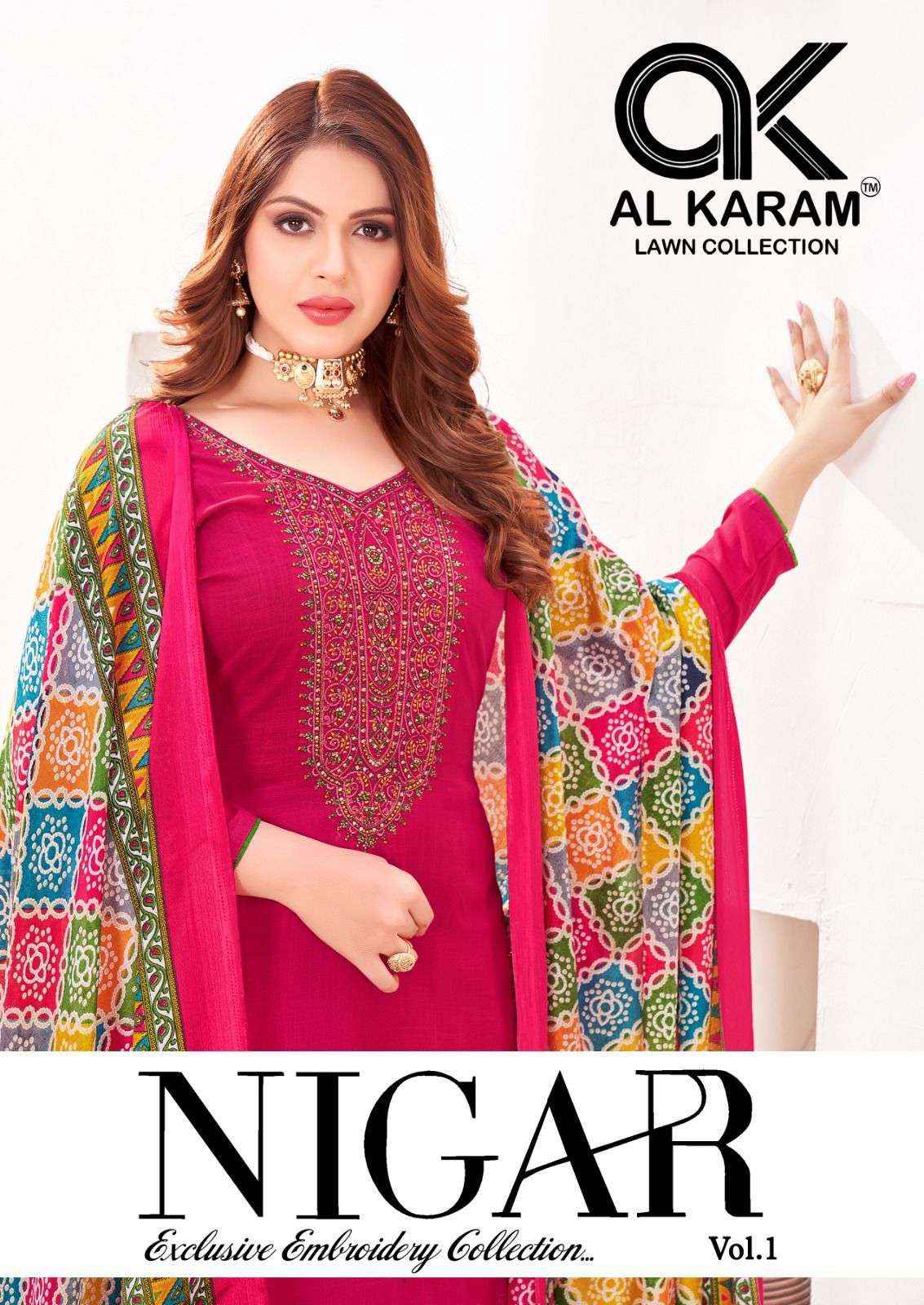 AL KARAM NIGAR RAYON DRESS MATERIAL ( 6 PCS CATALOG )