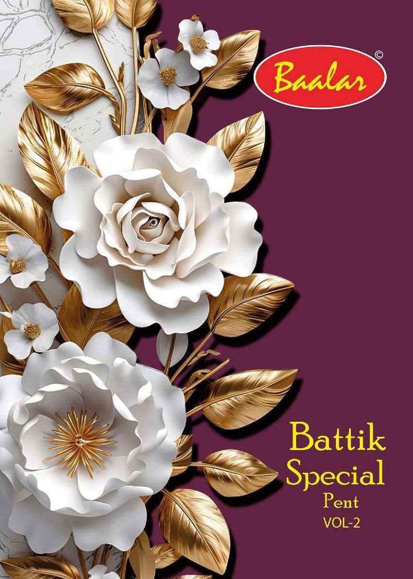 Baalar Battik Special Pent Vol 2 Readymade Suits ( 12 pcs Catalog )