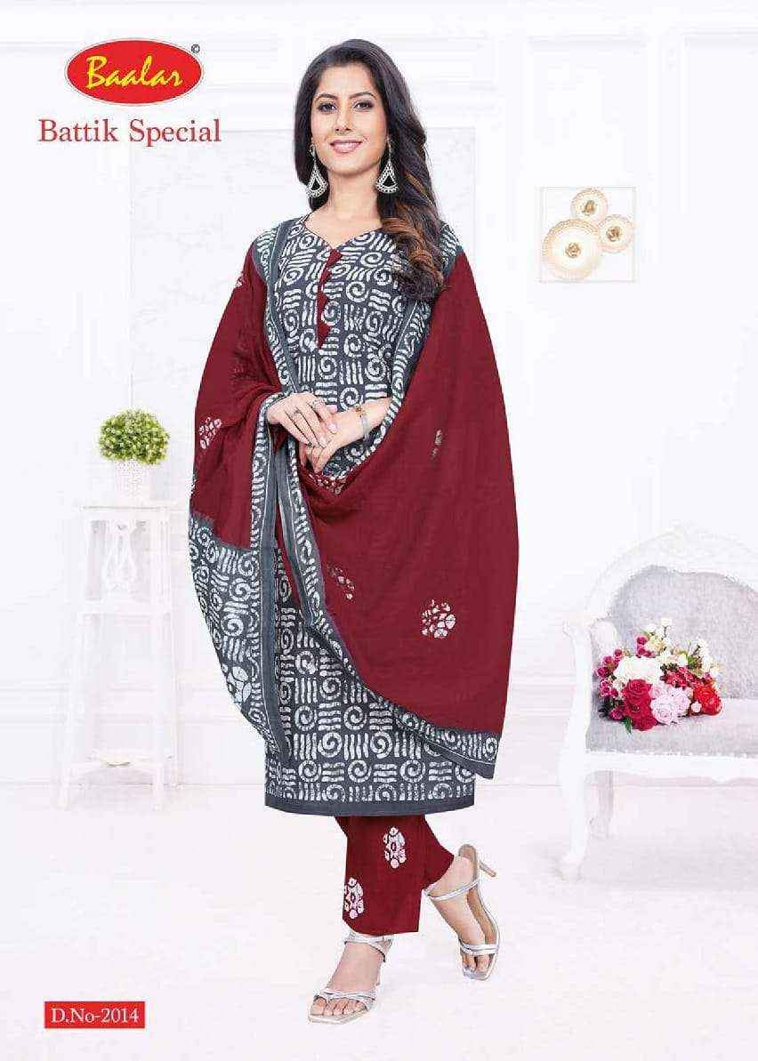 Baalar Battik Special Pent Vol 2 Readymade Suits ( 12 pcs Catalog )