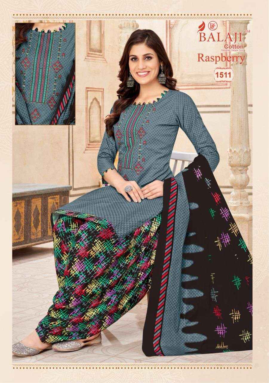 BALAJI COTTON RASPBERRY VOL 15 COTTON DRESS MATERIAL ( 12 PCS CATALOG )