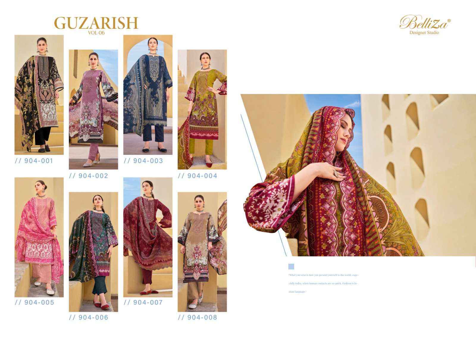 Belliza Guzarish Vol-6 Pure Cotton Salwar Suits  ( 8 Pcs Catalog )