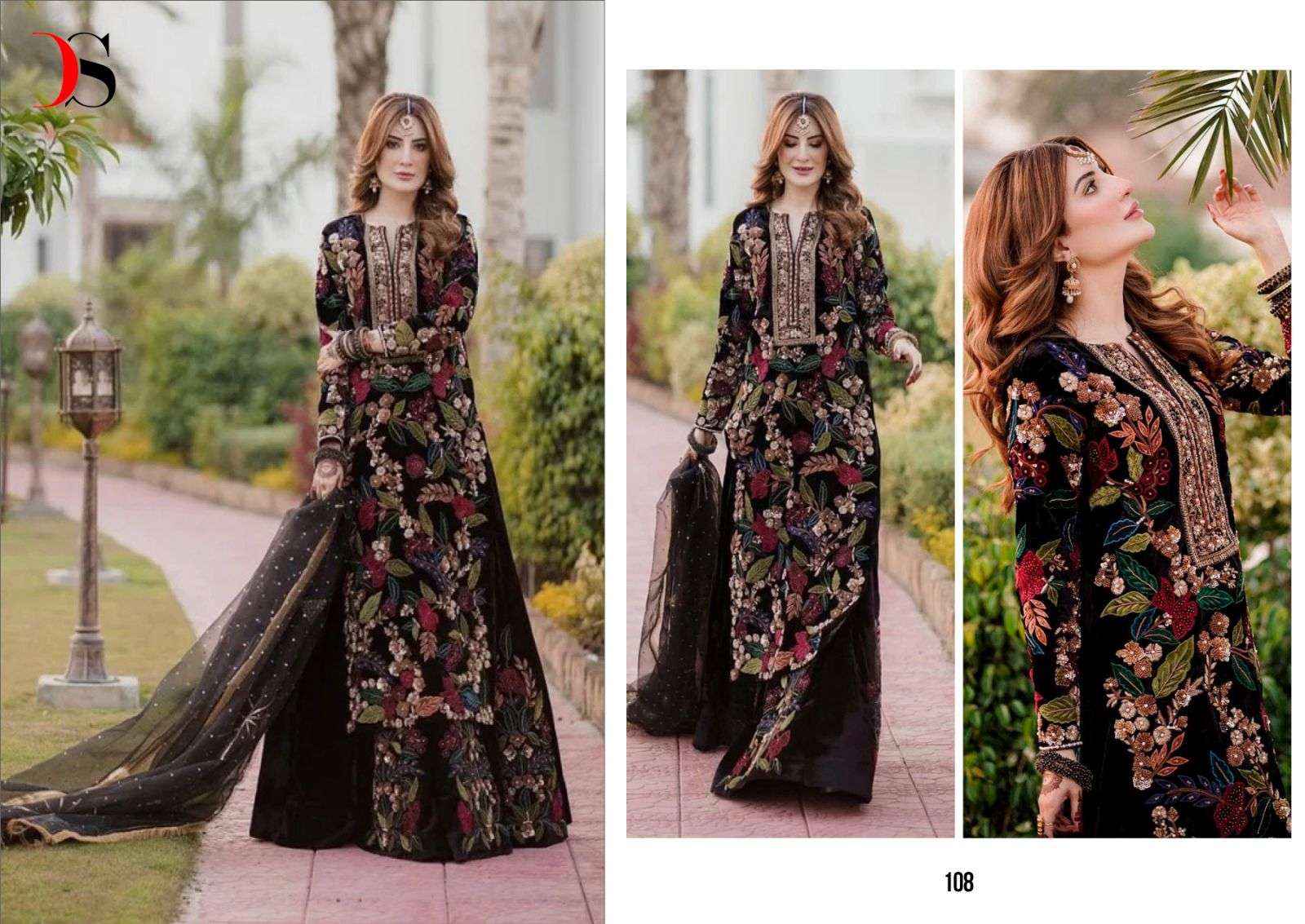 DEEPSY SUITS D NO 108 HEAVY EMBROIDERY DESIGNER SUIT ( 4 PCS CATALOG )