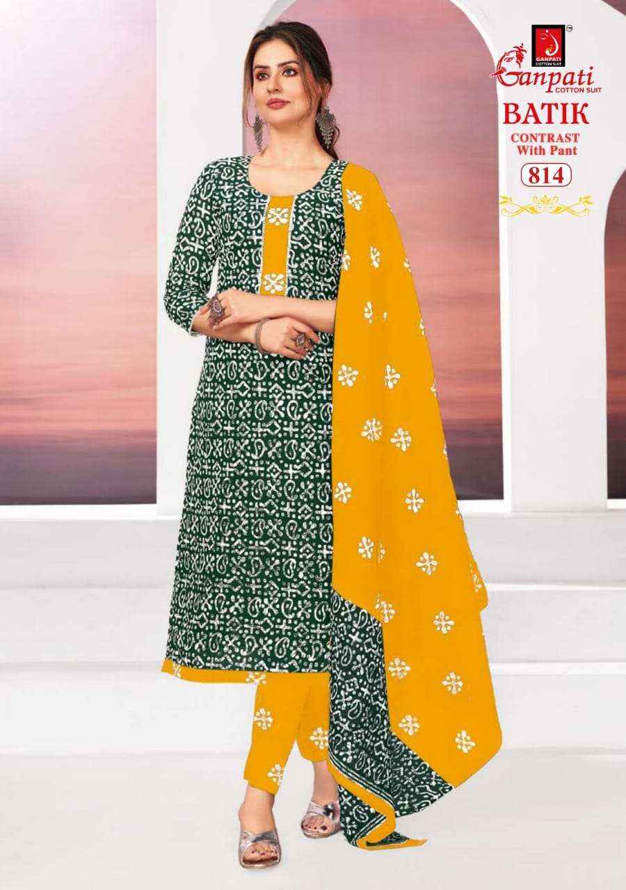 Ganpati Batik Vol 8 Cotton Readymade Suits ( 15 Pcs Catalog )