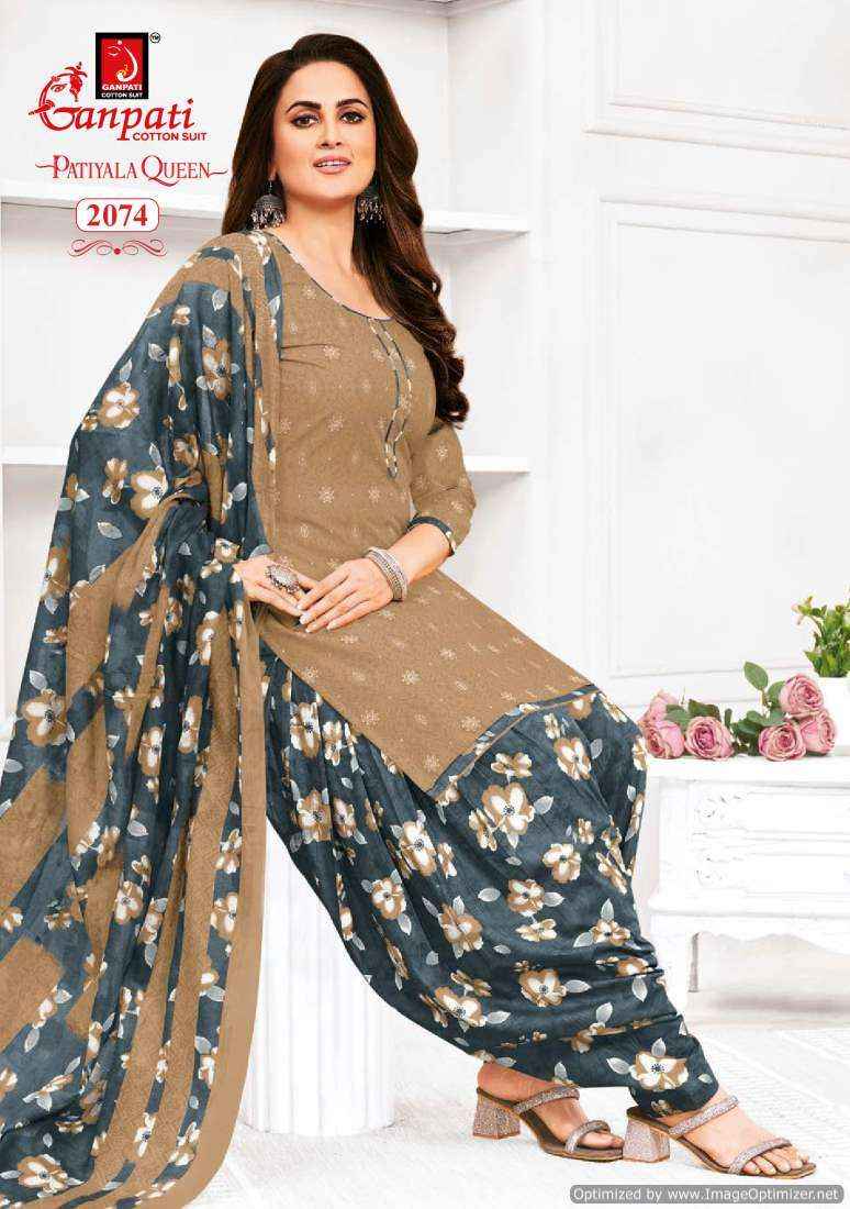 Ganpati Cotton Patiyala Queen Vol 9 Salwar Suits ( 15 Pcs Catalog )