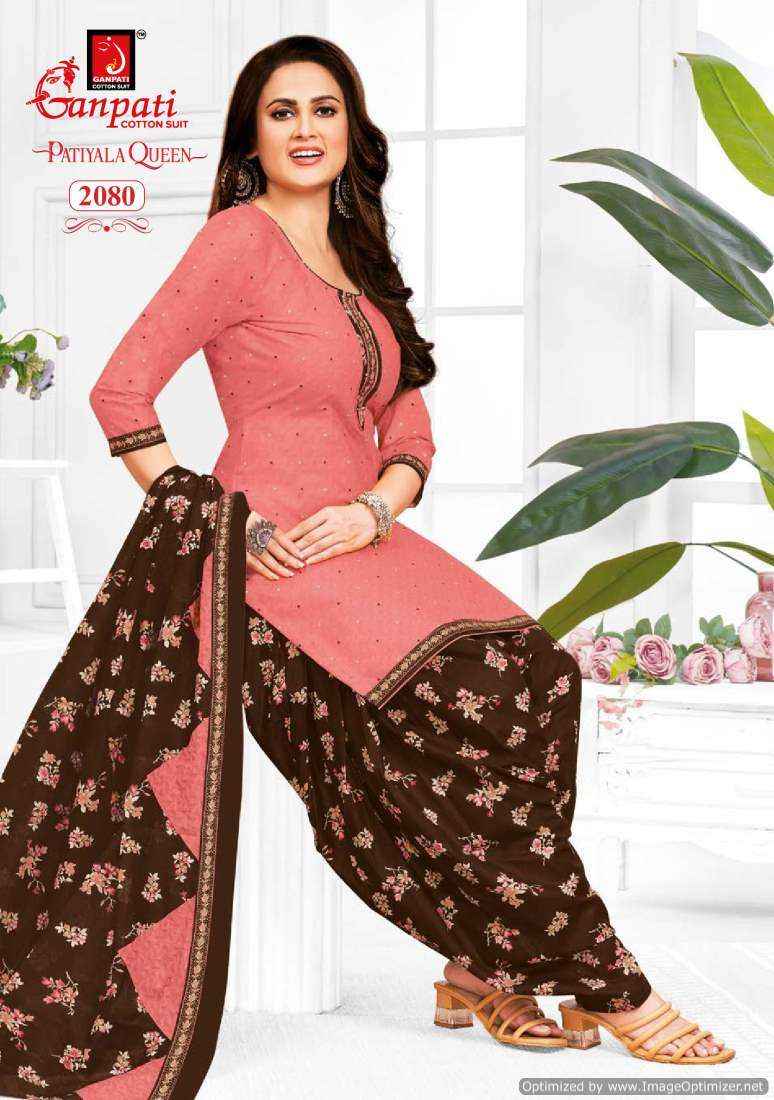 Ganpati Cotton Patiyala Queen Vol 9 Salwar Suits ( 15 Pcs Catalog )