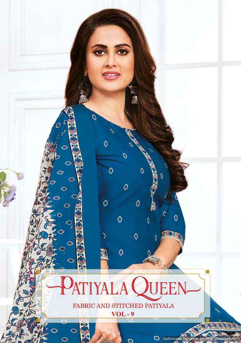 Ganpati Cotton Patiyala Queen Vol 9 Salwar Suits ( 15 Pcs Catalog )