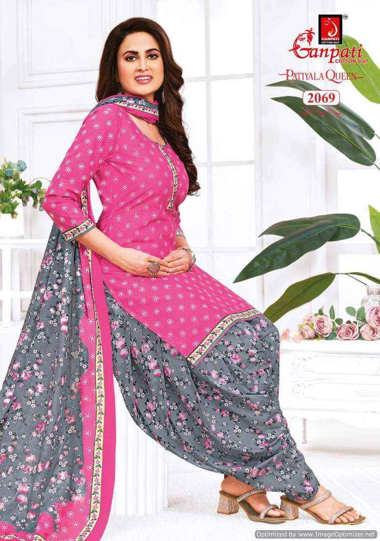 Ganpati Cotton Patiyala Queen Vol 9 Salwar Suits ( 15 Pcs Catalog )