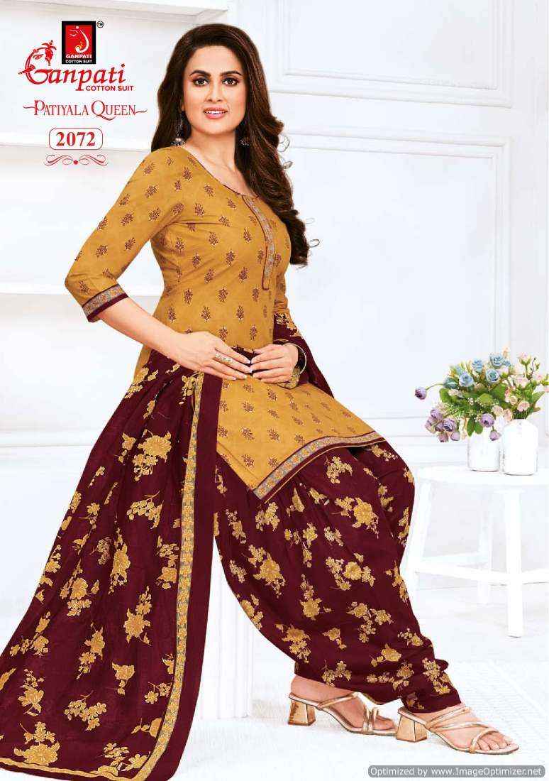 Ganpati Cotton Patiyala Queen Vol 9 Salwar Suits ( 15 Pcs Catalog )