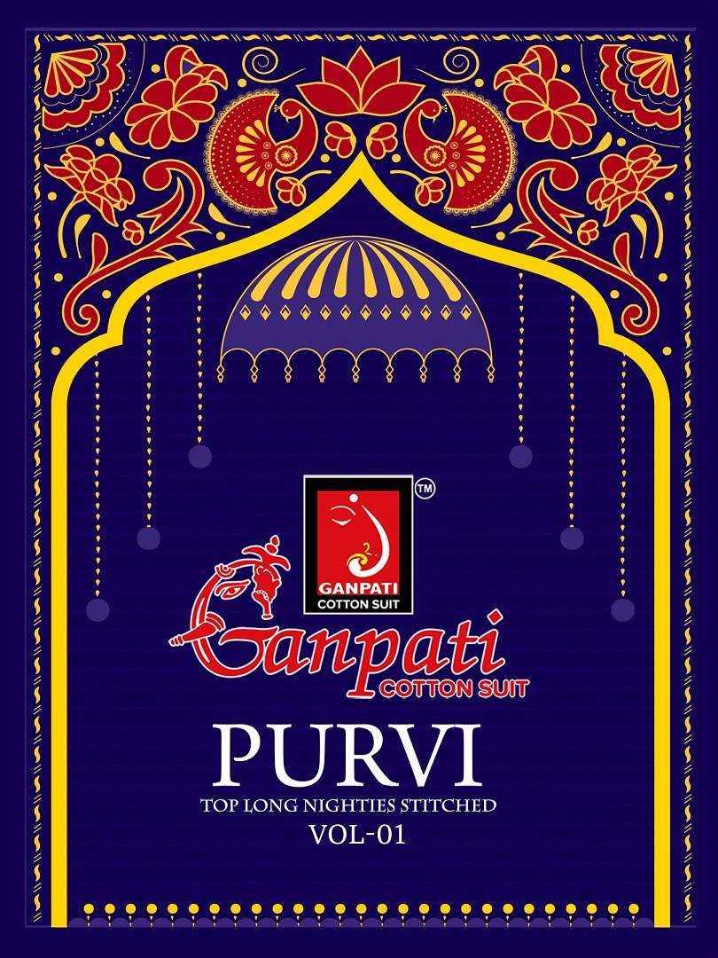 Ganpati Purvi Vol-1Pure Cotton Night Gown ( 20 Pcs Catalog )